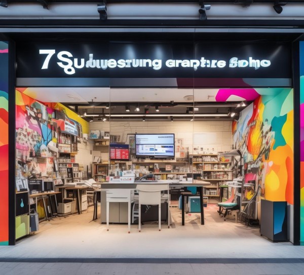7平方广告图文店,空间与创意的平衡