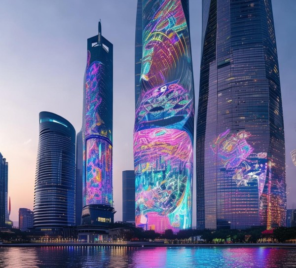上海特色广告设计,未来城市视觉盛宴
