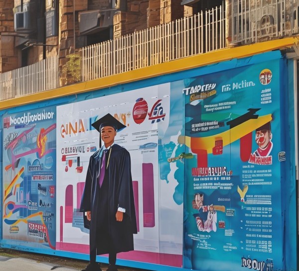 升学规划墙面广告,助力学生冲刺理想大学