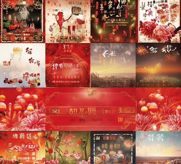 新年祝福,广告公司新年宣传海报合集