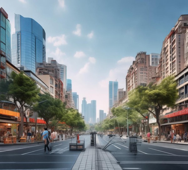 常德道路作为地标，规划与实践