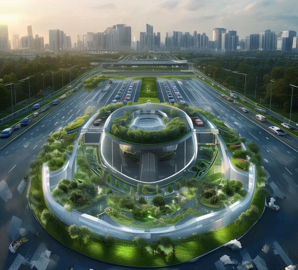 高速入口设计图，提升交通效率的绿色策略