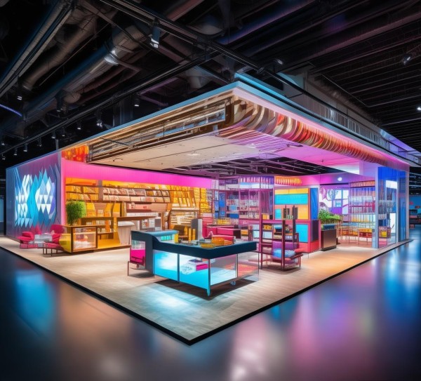 广告店装修设计图，视觉冲击与功能优化
