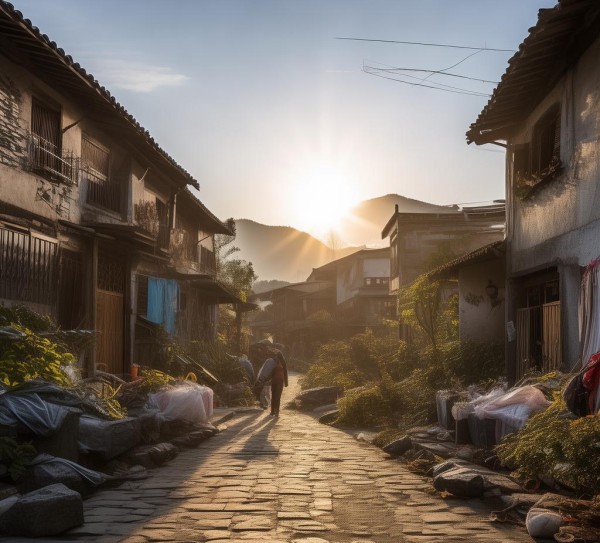 凝结，靖城村，统一规划，清洁家园