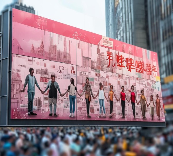 温暖传递爱,爱在行动—爱心墙广告公司为城市增添温暖
