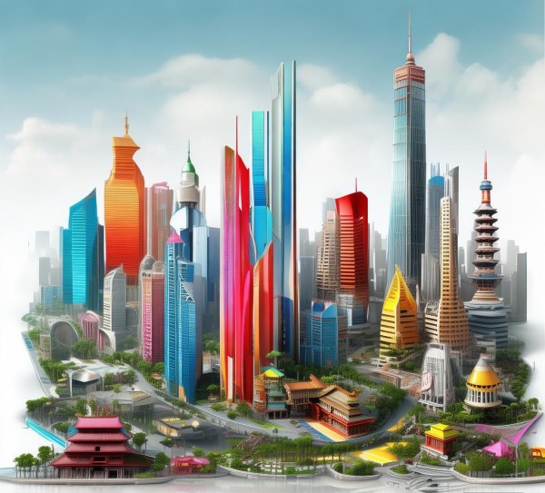 上海特色广告设计规划图，城市发展的新标志