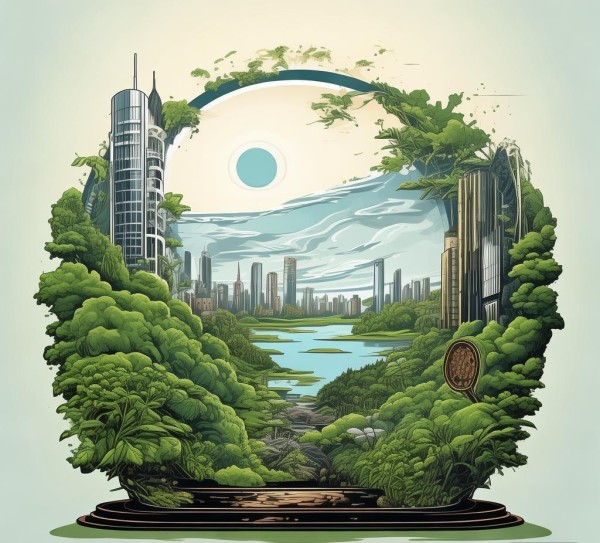 景区地标广告牌规划图,城市与自然和谐共生的艺术象征