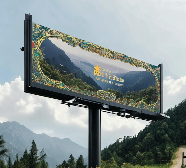 山庄户外广告牌设计图，让山庄更显独特