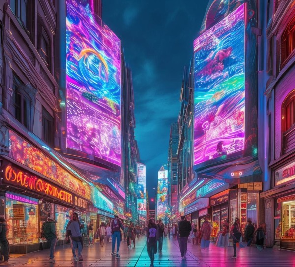 步行街的视觉密码，广告位的未来解决方案