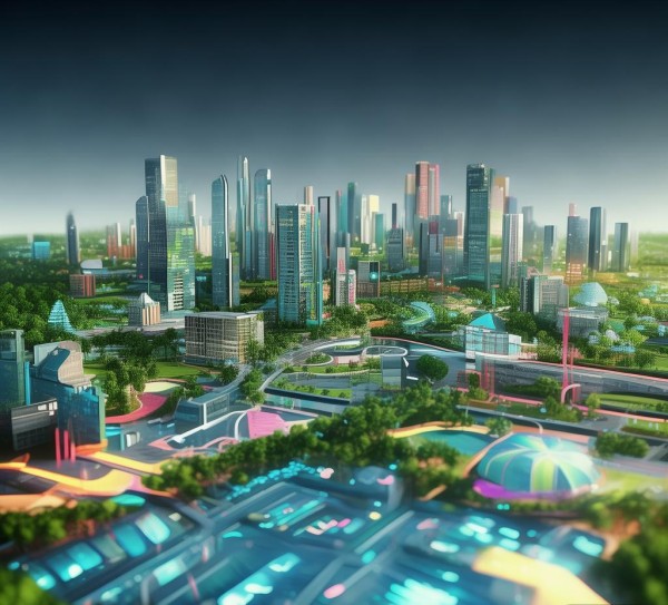 城市化中的艺术图景,城市规划广告设计图
