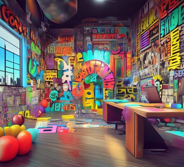 室内广告公司宣传插画图,让空间更生动的创意