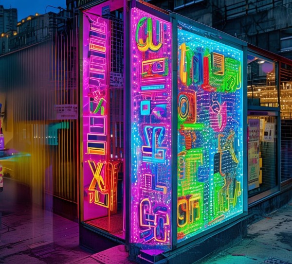 霓虹与网格,广告公司的视觉密码