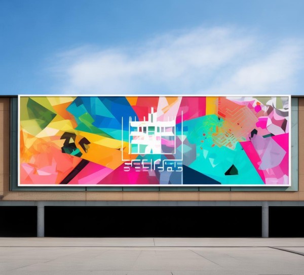 学校Logo广告牌设计,学校规划与图案艺术的结合