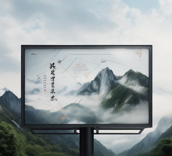 山庄文化美，设计艺术美—山庄广告牌设计艺术