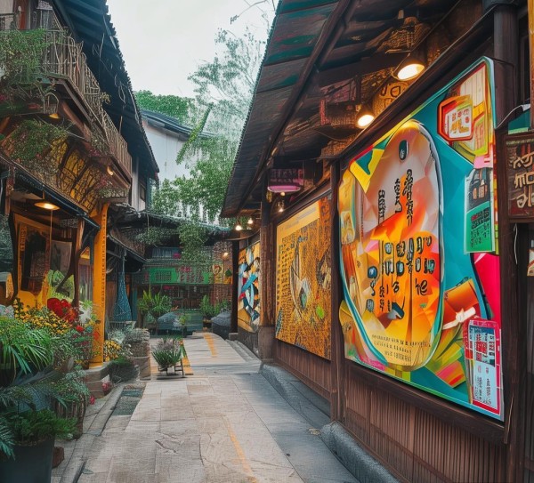 示范村广告设计与图片的艺术之美