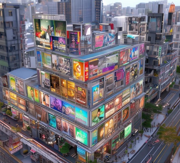 广告牌市场规划设计图,城市空间的立体展示