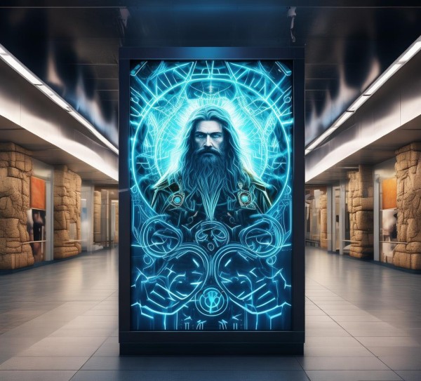 凯尔特cdot·罗伯特·莱特man,地铁站广告设计的未来之作