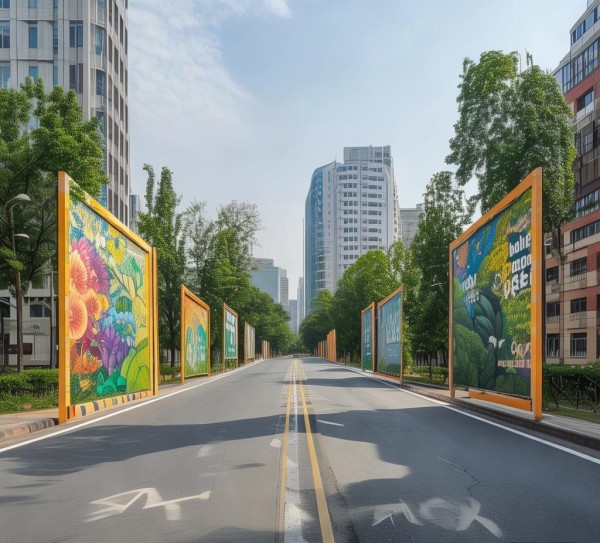 roadsides advertising design:a strategic approach to enhance urban beauty and public safety