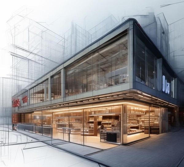加告店的规划与设计图,从概念到实践