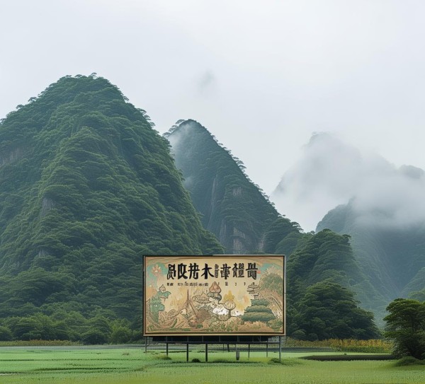 安徽isolated山水广告牌,自然与文化的艺术之旅
