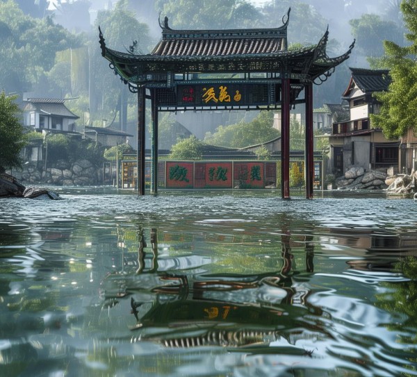 江庄广告牌，江水与风的完美交汇