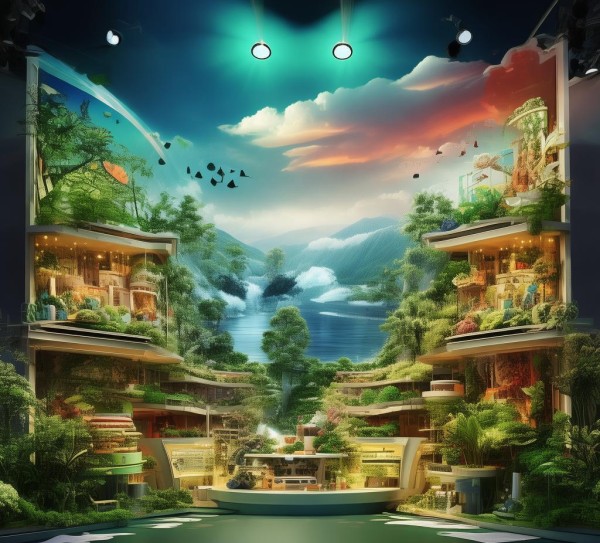视觉盛宴，场地设计与广告图片的完美组合