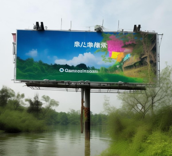 非法与合法的招牌广告宣传，以千岛湖公园为例