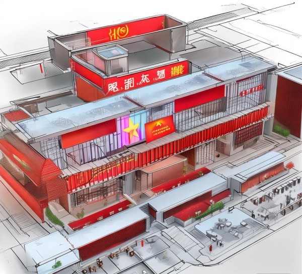 基础党建广告设计规划图纸,助力党建品牌建设