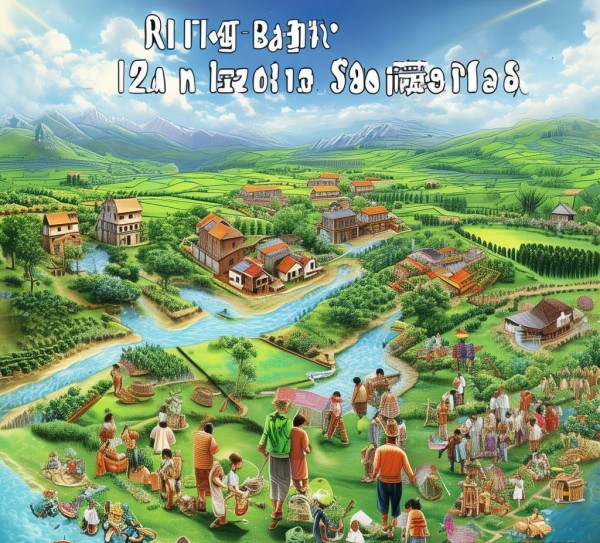 六环村屯规划图广告,乡村振兴的美好图景