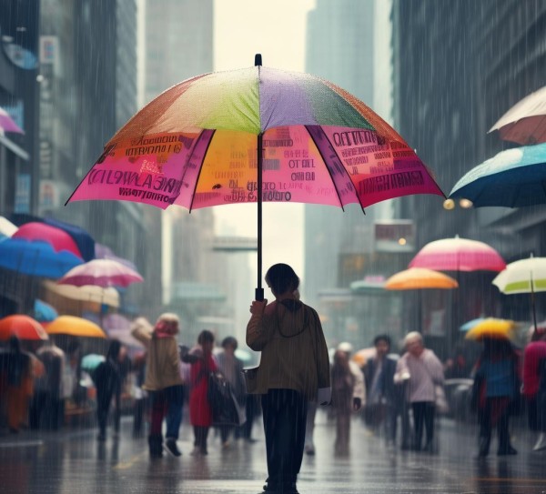 雨伞广告助力城市文明,温暖人心,案例分享