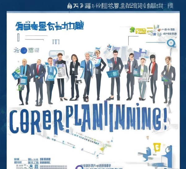 职场成功必备!职业生涯规划广告海报模板