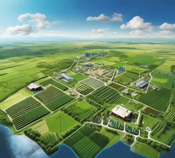 农场基地的广告规划图，视觉吸引力与市场潜力
